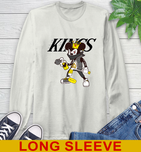 Los Angeles Kings NHL Hockey Mickey Peace Sign Sports Long Sleeve T-Shirt 12