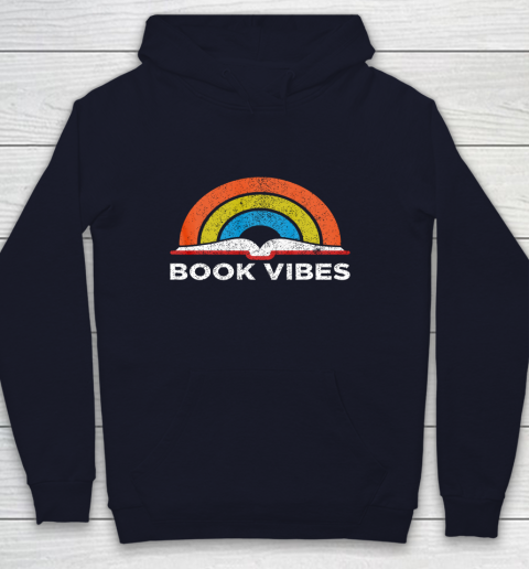 Reading Rainbow t shirt Vintage Retro Book Vibes Rainbow Gift for Reading Lovers Youth Hoodie 2