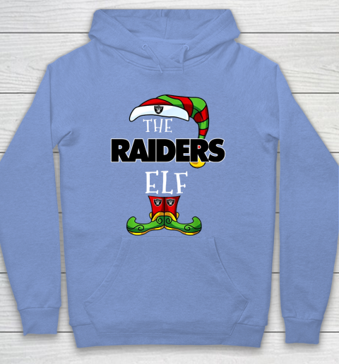 Oakland Raiders Christmas ELF Funny NFL Hoodie 8
