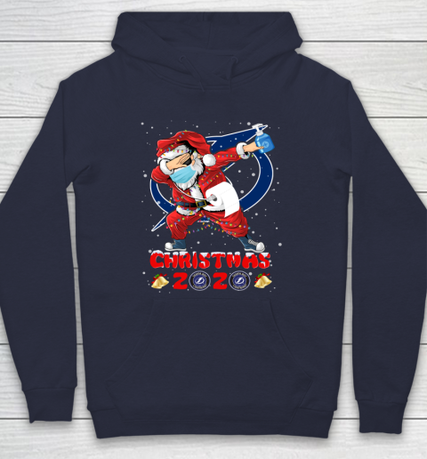Tampa Bay Lightning Funny Santa Claus Dabbing Christmas 2020 NHL Hoodie 2