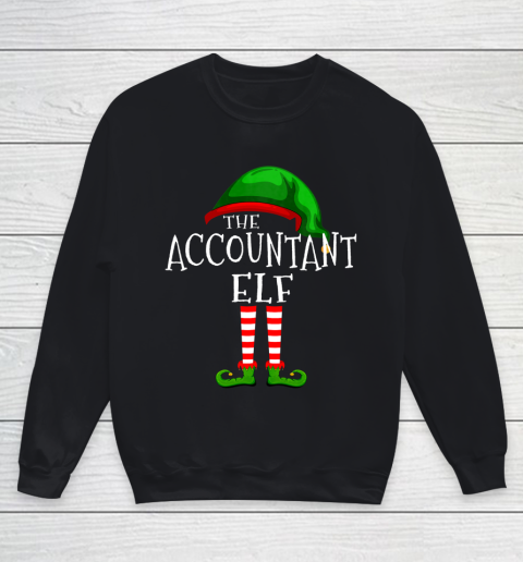 Accountant Elf Family Matching Group Christmas Gift Funny Youth Sweatshirt