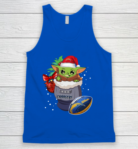 Los Angeles Chargers Christmas Baby Yoda Star Wars Funny Happy NFL Tank Top 5