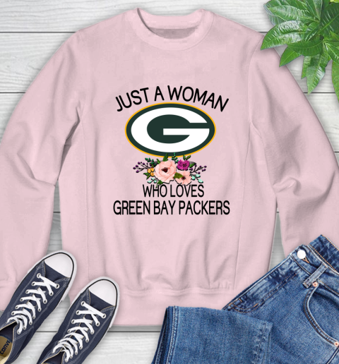 NFL Just A Woman Who Loves Green Bay Packers Football Sports Sweatshirt 6