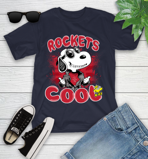 NBA Basketball Houston Rockets Cool Snoopy Shirt Youth T-Shirt 2