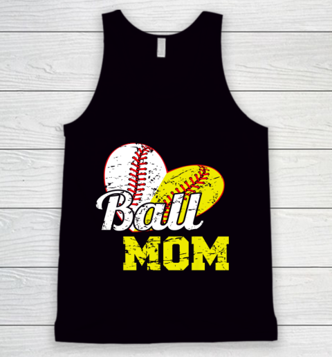 Funny Ball Mom Softball Baseball Outfit For Women Mother Day Tank Top