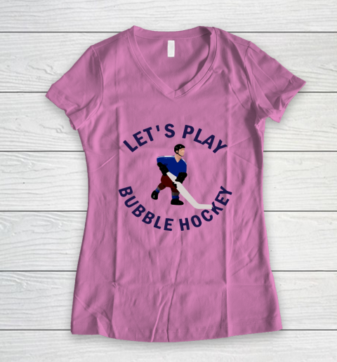Bubble Hockey Let's Play Women's V-Neck T-Shirt 9 Bubble Hockey Let's Play Women's V-Neck T-Shirt - Image 9