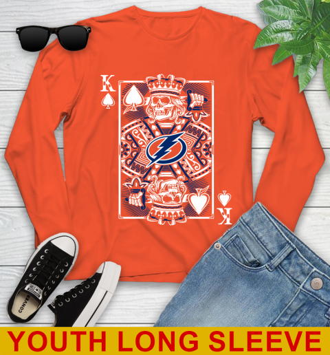 Tampa Bay Lightning NHL Hockey The King Of Spades Death Cards Shirt Youth Long Sleeve 3
