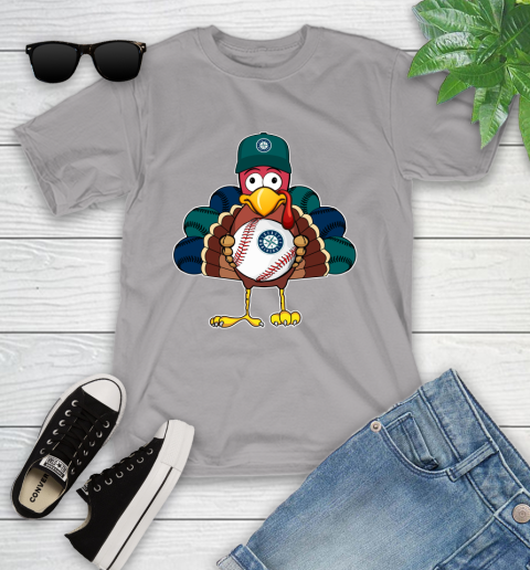 Seattle Mariners Turkey thanksgiving Youth T-Shirt 4