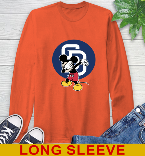 San Diego Padres MLB Baseball Dabbing Mickey Disney Sports Long Sleeve T-Shirt 5