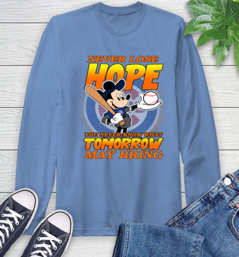 Chicago Cubs MLB Baseball Mickey Disney Never Lose Hope Long Sleeve T-Shirt 12