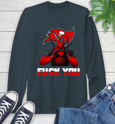 NHL Tampa Bay Buccaneers Deadpool Love You Fuck You Football Sports Long Sleeve T-Shirt 9