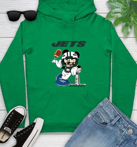 NFL New York Jets Mickey Mouse Disney Super Bowl Football T Shirt Youth Hoodie 7