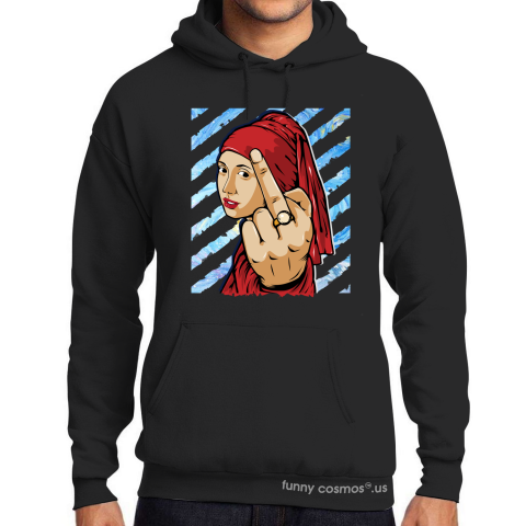 Air Jordan 5 Red Suede Matching Sneaker Tshirt The Girl With THe Pearl Earing Middle Finger Red Jordan Tshirt