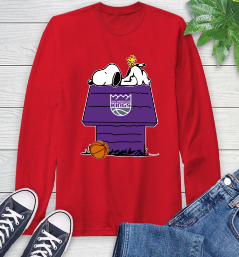 Sacramento Kings NBA Basketball Snoopy Woodstock The Peanuts Movie Long Sleeve T-Shirt 10