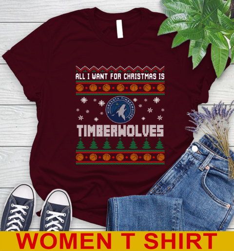 NBA Basketball All I Want For Christmas Is Minnesota Timberwolves 90