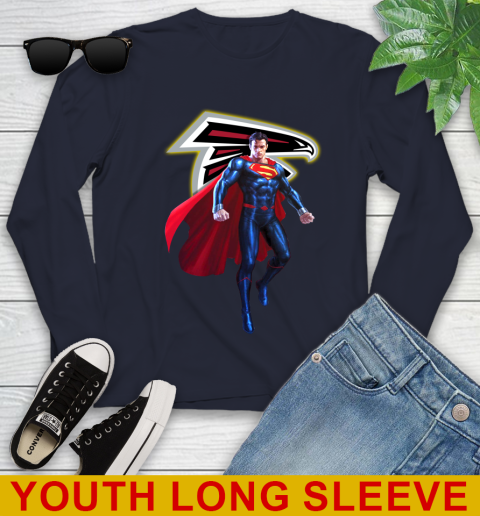 NFL Superman DC Sports Football Atlanta Falcons Youth Long Sleeve 3