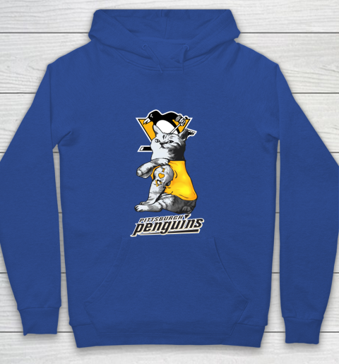 NHL My Cat Loves Pittsburgh Penguins Hockey Youth Hoodie 6