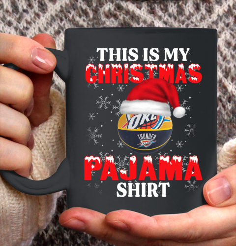 Oklahoma City Thunder This Is My Christmas Pajama Shirt NBA Ceramic Mug 11oz