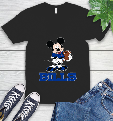 NFL Football Buffalo Bills Cheerful Mickey Mouse Shirt V-Neck T-Shirt