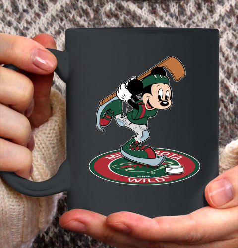 NHL Hockey Minnesota Wild Cheerful Mickey Disney Shirt Ceramic Mug 11oz