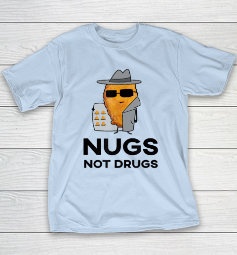 Funny Chicken Nuggets  Nugs Not Drugs Youth T-Shirt 5