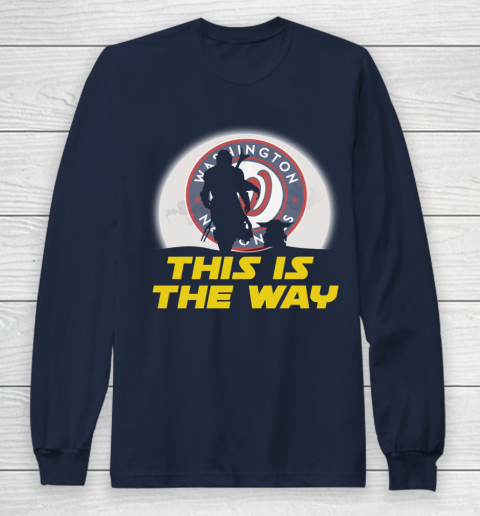 Washington Nationals MLB Baseball Star Wars Yoda And Mandalorian This Is The Way Long Sleeve T-Shirt 2