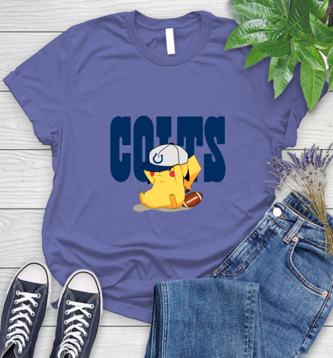 NFL Pikachu Football Sports Indianapolis Colts Women's T-Shirt 11