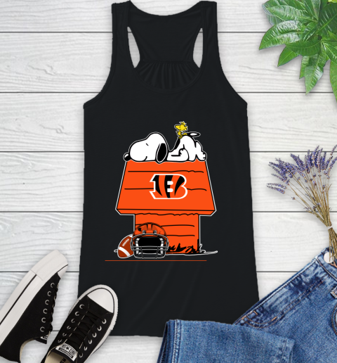 Cincinnati Bengals NFL Football Snoopy Woodstock The Peanuts Movie Racerback Tank 2