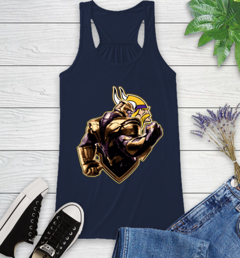 NFL Thanos Avengers Endgame Football Sports Minnesota Vikings Racerback Tank 12