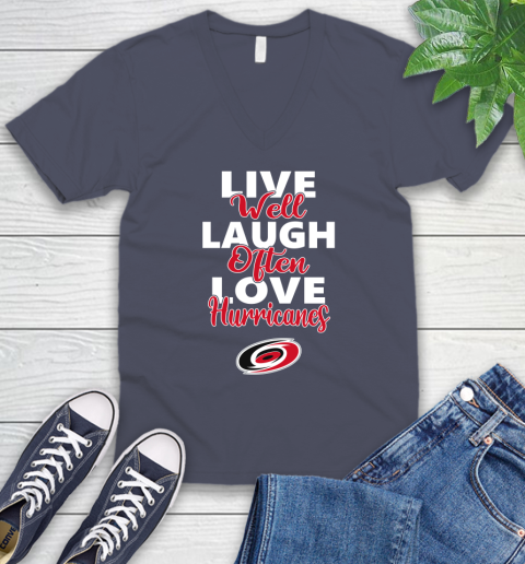 NHL Hockey Carolina Hurricanes Live Well Laugh Often Love Shirt V-Neck T-Shirt 8 NHL Hockey Carolina Hurricanes Live Well Laugh Often Love Shirt V-Neck T-Shirt - Image 8