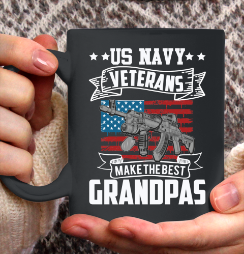 Veteran Shirt Us Navy Veterans Make the Best Grandpas Ceramic Mug 11oz