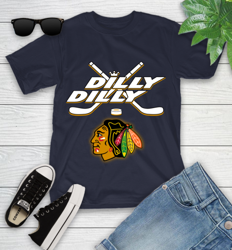 NHL Chicago Blackhawks Dilly Dilly Hockey Sports Youth T-Shirt 3
