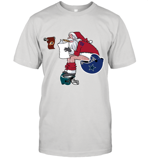 Santa Claus New York Giants Shit On Other Teams Christmas Unisex Jersey Tee