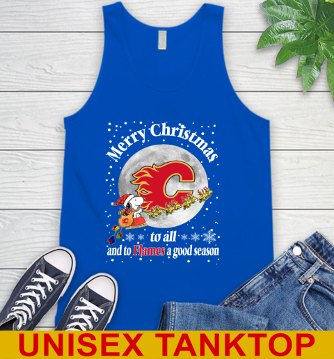Calgary Flames Merry Christmas To All And To Flames A Good Season NHL Hockey Sports Tank Top 4