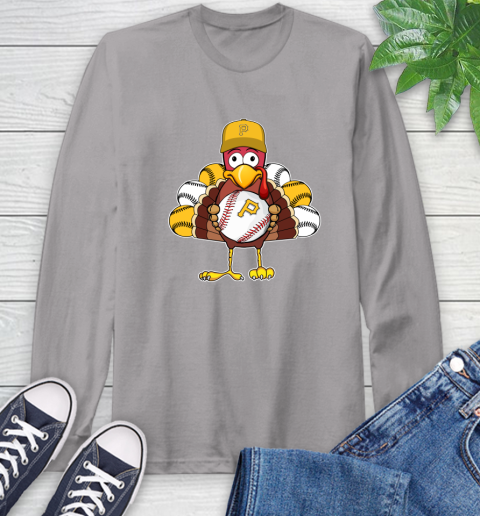 Pittsburgh Pirates Turkey thanksgiving Long Sleeve T-Shirt 6