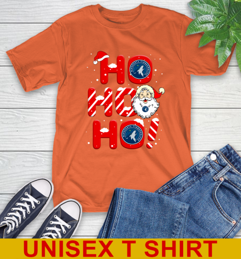 Minnesota Timberwolves NBA Basketball Ho Ho Ho Santa Claus Merry Christmas Shirt T-Shirt 4