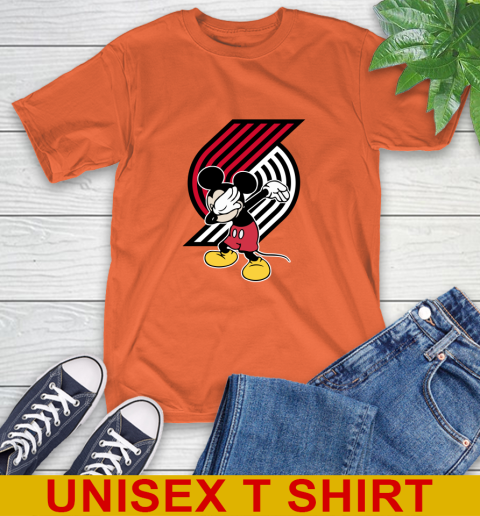 Portland Trail Blazers NBA Basketball Dabbing Mickey Disney Sports T-Shirt 5