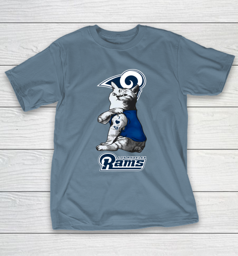 NFL Football My Cat Loves Los Angeles Rams T-Shirt 6