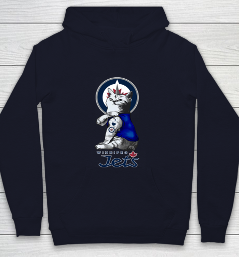 NHL My Cat Loves Winnipeg Jets Hockey Youth Hoodie 2