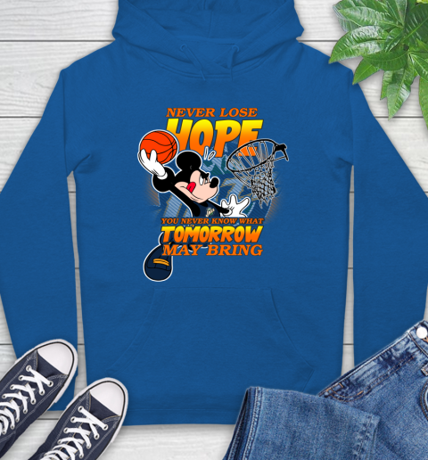 Utah Jazz NBA Basketball Mickey Disney Never Lose Hope Hoodie 9