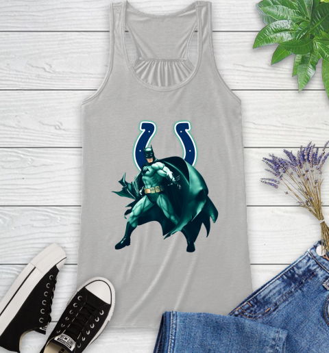 NFL Batman Football Sports Indianapolis Colts Racerback Tank
