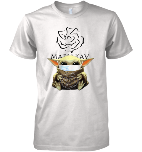 Baby Yoda Hug Mary Kay Covid 19 Premium Men's T-Shirt