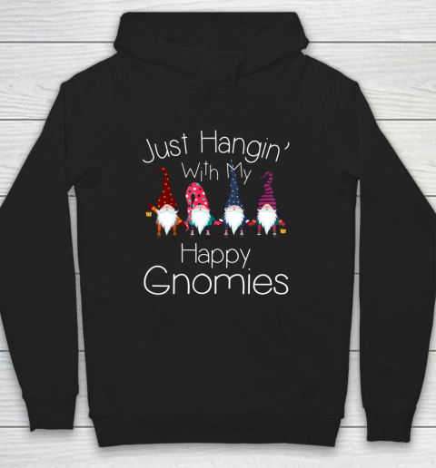 Just Hanging With My Happy Gnomies Gnome Christmas Party Hoodie