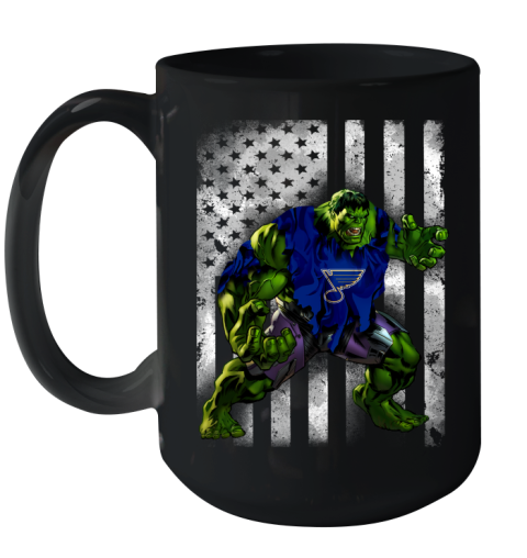 St.Louis Blues Hulk Marvel Avengers NHL Hockey American Flag Ceramic Mug 15oz