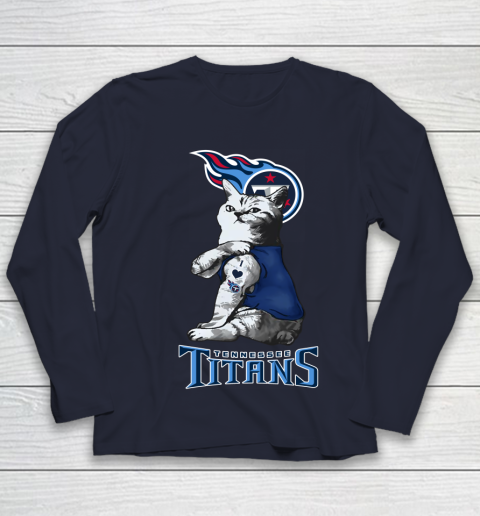 NFL Football My Cat Loves Tennessee Titans Youth Long Sleeve 2