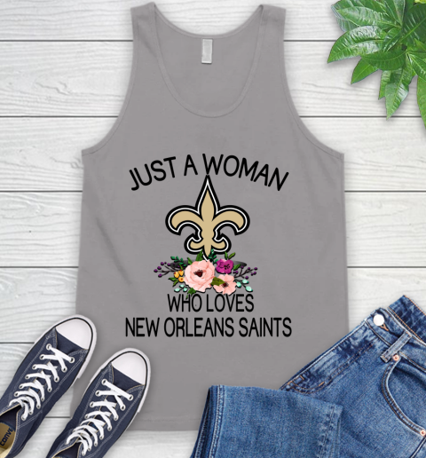 NFL Just A Woman Who Loves New Orleans Saints Football Sports Tank Top 2