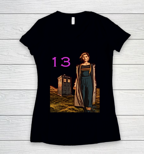 Doctor Who  13th Doctor Women's V-Neck T-Shirt