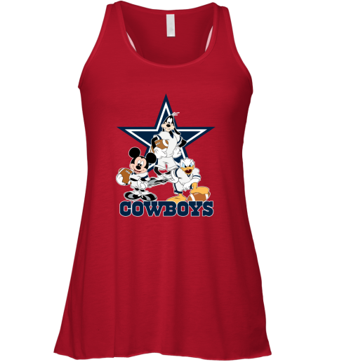 Mickey Donald Goofy The Three Dallas Cowboys Football Racerback Tank