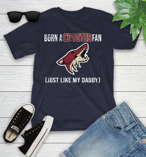 NHL Arizona Coyotes Hockey Loyal Fan Just Like My Daddy Shirt Youth T-Shirt 2