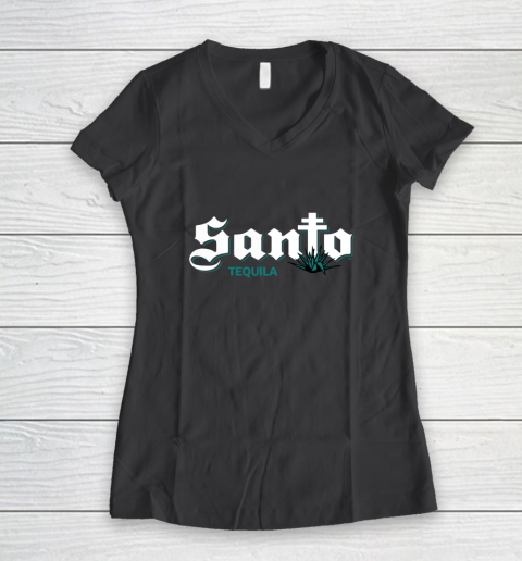 Santo Tequila Guy Fieri Women's V-Neck T-Shirt 6